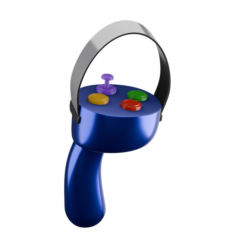 PSD blauer spielcontroller mit tasten