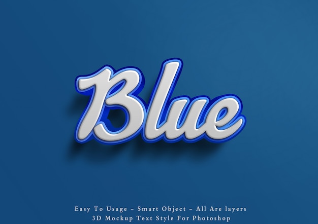 Blauer Text-Arteffekt des Modells 3d
