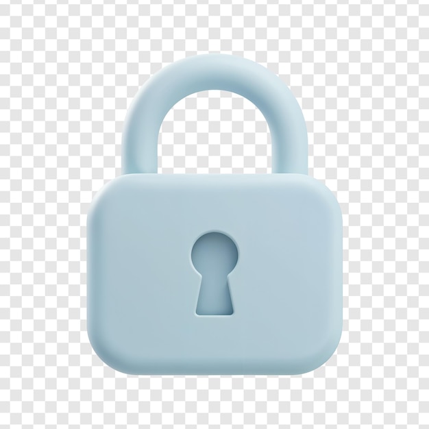 Blaues 3D-Lock-Symbol