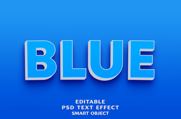 Blaues 3D-Texteffektdesign