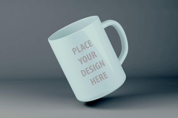 Blaues Glasbecher-PSD-Mockup