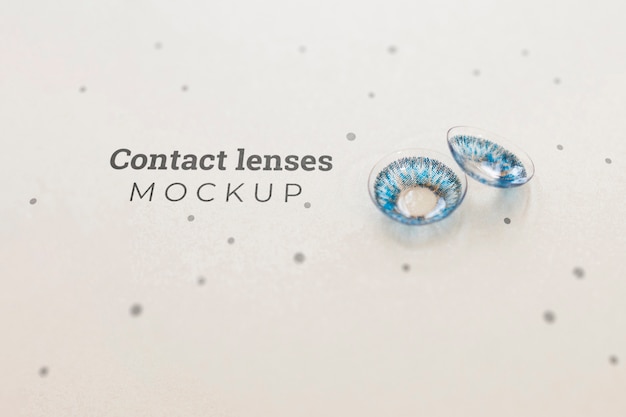 Blaues Kontaktlinsen-Modell