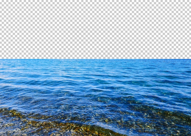 Blaues Meer isolierter Transparenzhintergrund