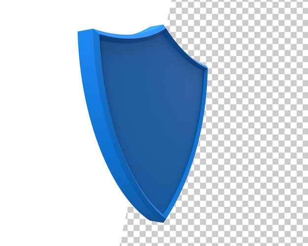 blaues schild 3d-rendering