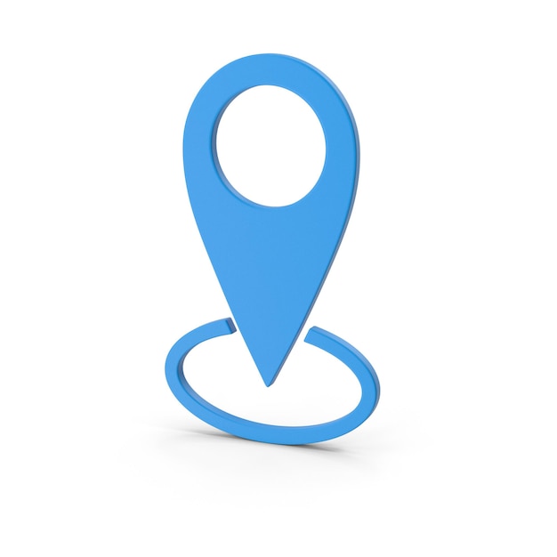 Blaues Standort-Pin-Symbol
