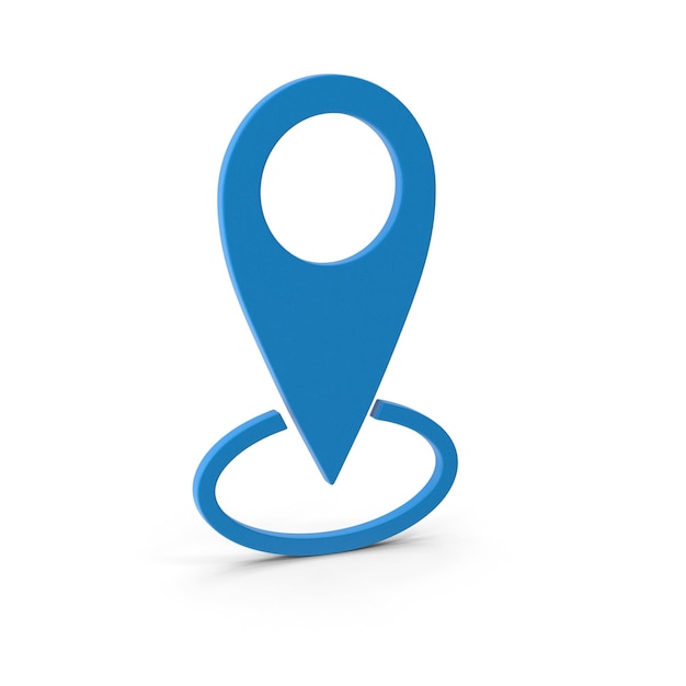 Blaues Standort-Pin-Symbol
