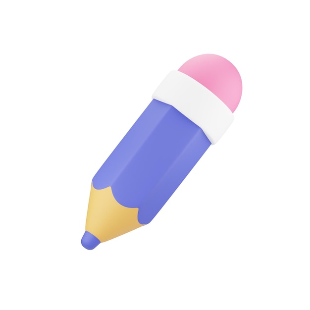 Bleistift 3D-Icon-Büro