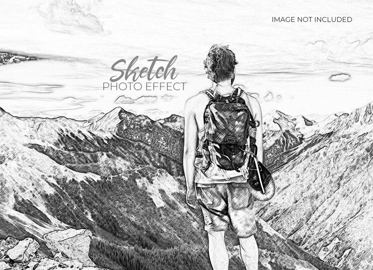 PSD bleistift-effekt-vorlage