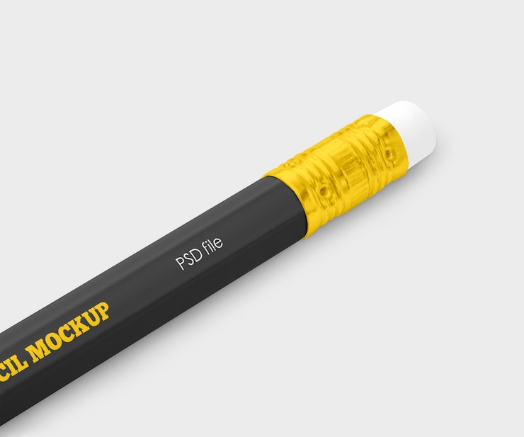 PSD bleistift-mockup-psd-vorlage