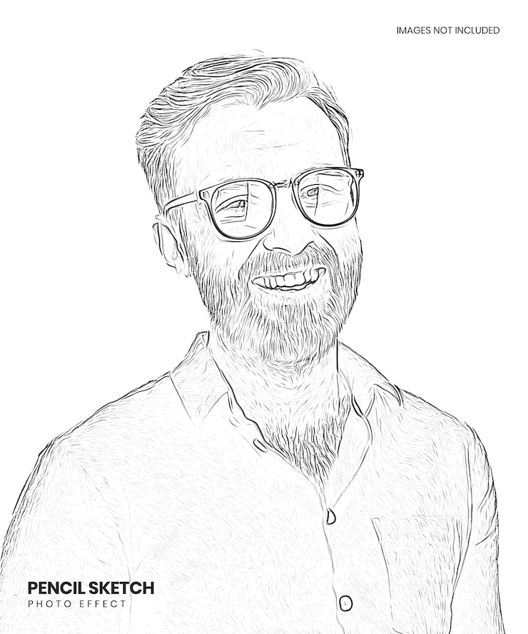 PSD bleistiftskizzen-fotoeffekt