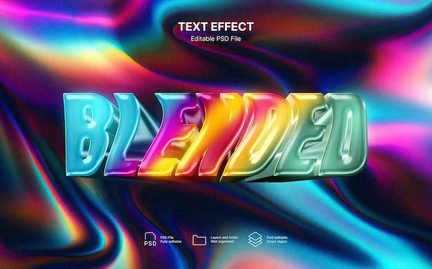 PSD blender-text-effekt