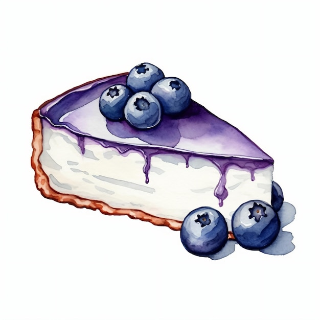 PSD des bleuets sur un gâteau au fromage