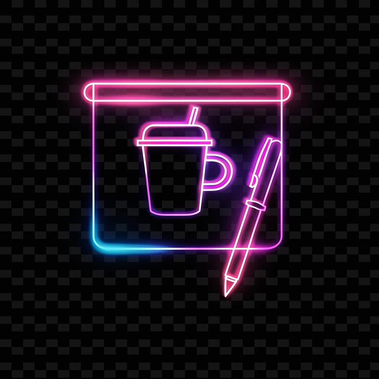 PSD blitzende neon-kampagne unterstützung mit einem neon-zitat landsca neon line art stadtansicht hintergrund