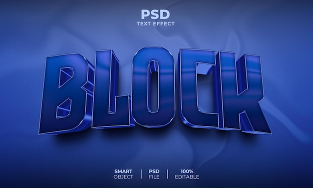 Blocca l'effetto di testo modificabile 3d