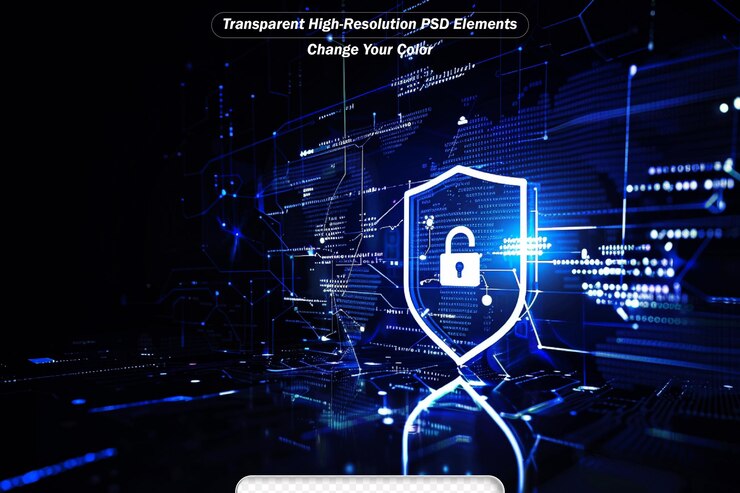 PSD blocco di sicurezza informatica tecnologia dei dati digitali protezione dei dati digitale della rete globale