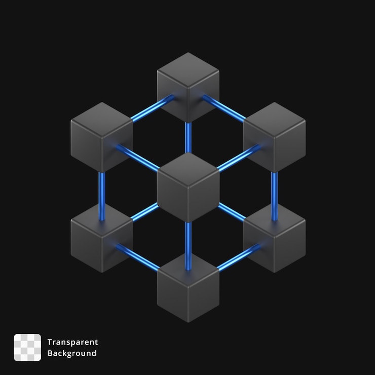 PSD blockchain-netzwerk-kubus