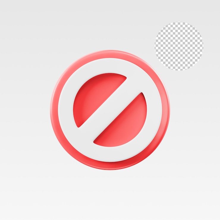 PSD blocked icon 3d illustration