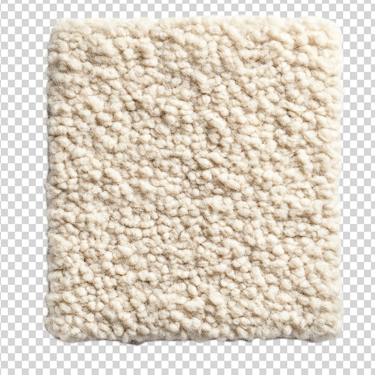 PSD bloco de pedra beige quadrado com superfície de textura áspera isolado sobre um fundo transparente