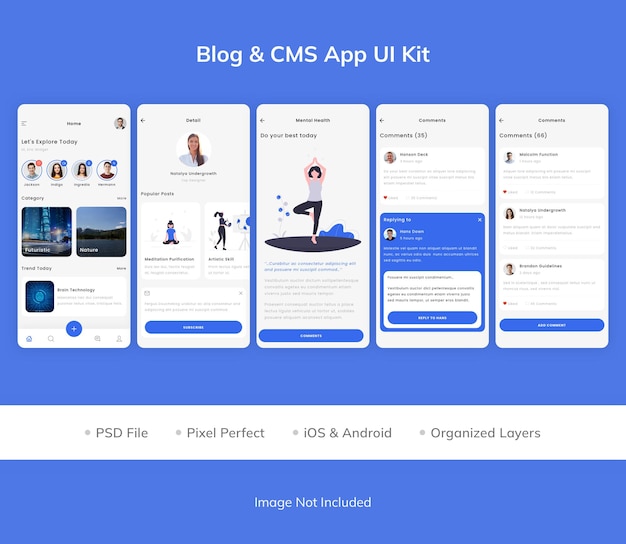 Blog- und CMS-App-UI-Kit