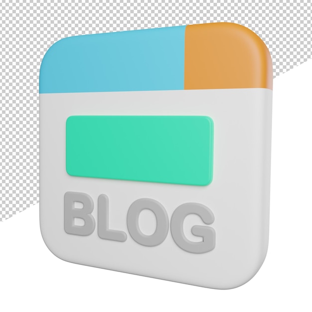 Blog Website Doamin Un quadrato con un quadrato blu e verde che dice blog su di esso