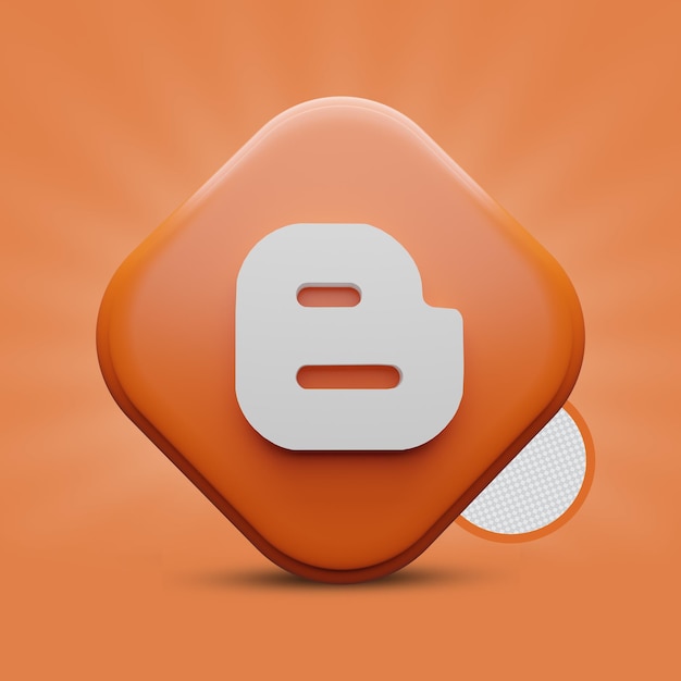 Blogger-Symbol 3D-Rendering