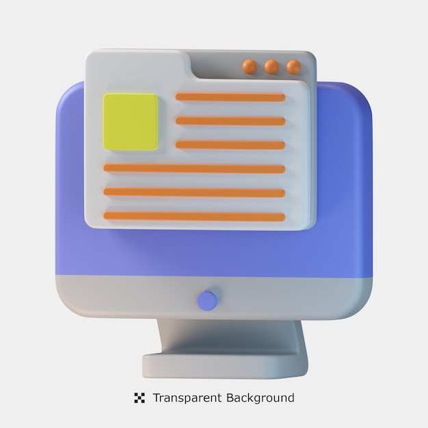 blogging 3d icon illustration