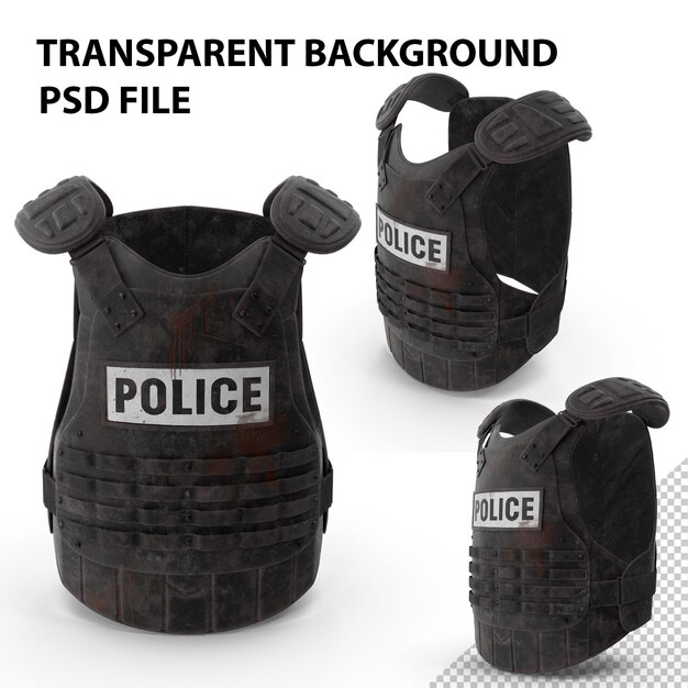 PSD bloody riot gear vest png