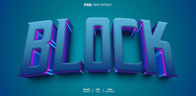 Bloquer L'effet De Texte Modifiable 3d