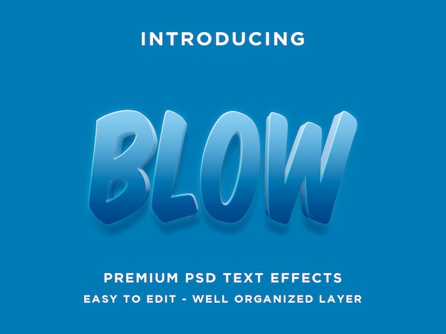 PSD blow text effect style