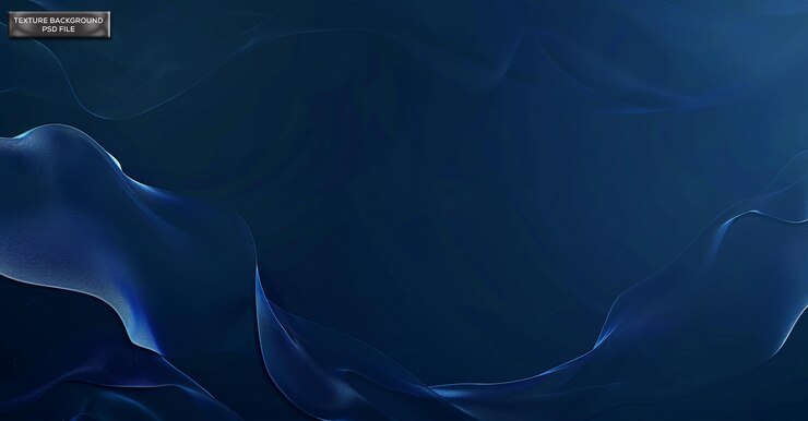 Blue abstract background with bokeh lights and particles dark blue background