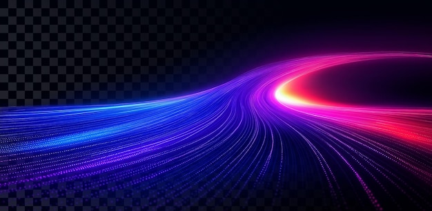 blue and purple glowing light lines on dark background