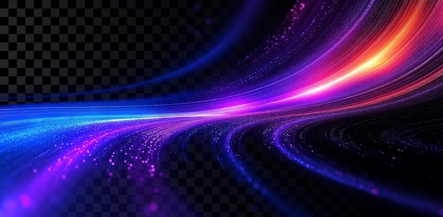 Blue and Purple Glowing Light Lines on Dark Background