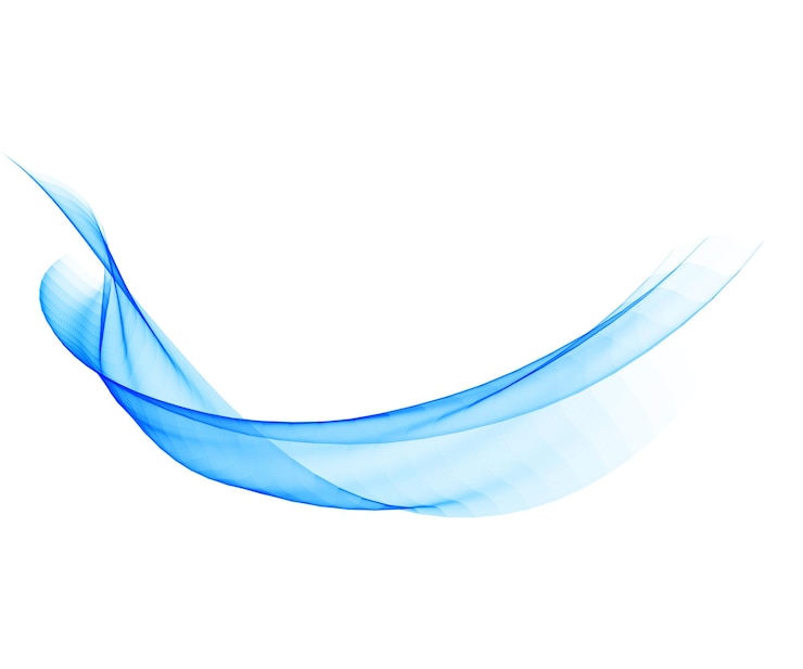 PSD blue and white streamers are flowing in a line