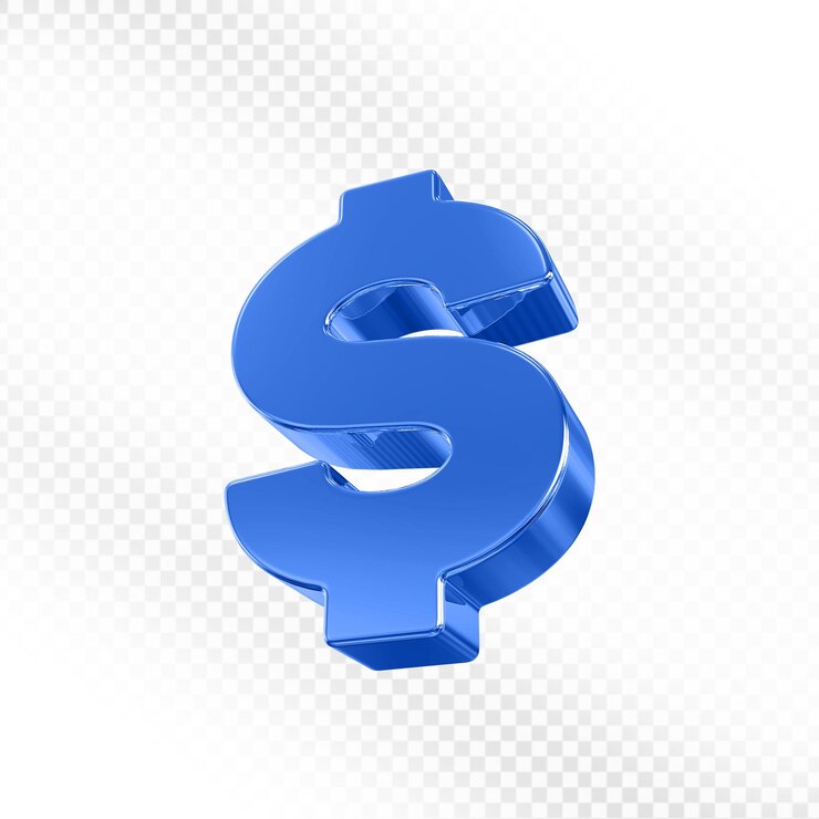 PSD blue dollar sign