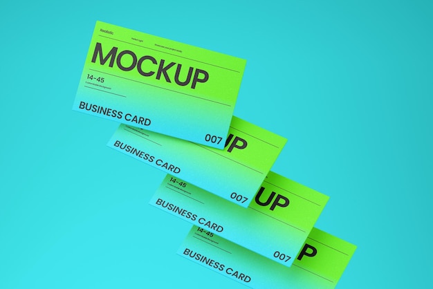 PSD blue elegant business card psd mockup com fundo personalizável