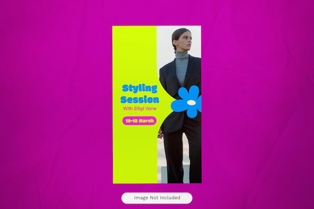 PSD blue flat design fashion summer sale instagram story 12