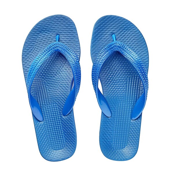 PSD blue flip flop sapatos de praia vista de cima