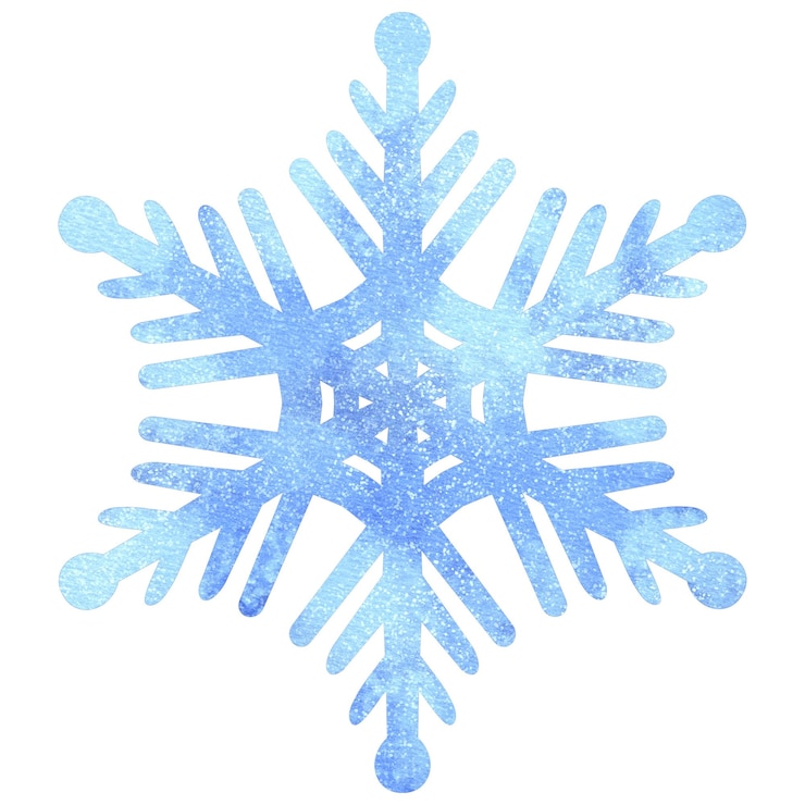 PSD blue glitter snowflake 5