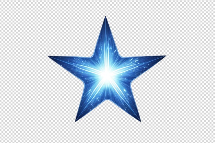 Blue Glow Star Illuminates Cosmic Beauty