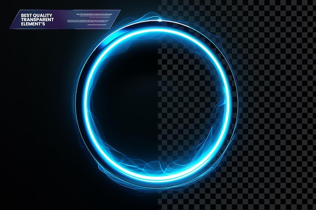 Blue Glowing Light Background com Hexagon Grid Techno em fundo transparente