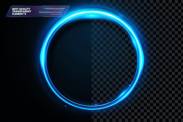 Blue Glowing Light Background com Hexagon Grid Techno em fundo transparente