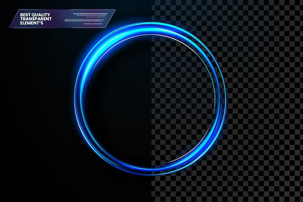 Blue Glowing Light Background com Hexagon Grid Techno em fundo transparente