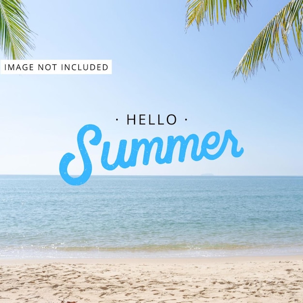 Blue Hello Summer Positive Instagram-Post wurde veröffentlicht.