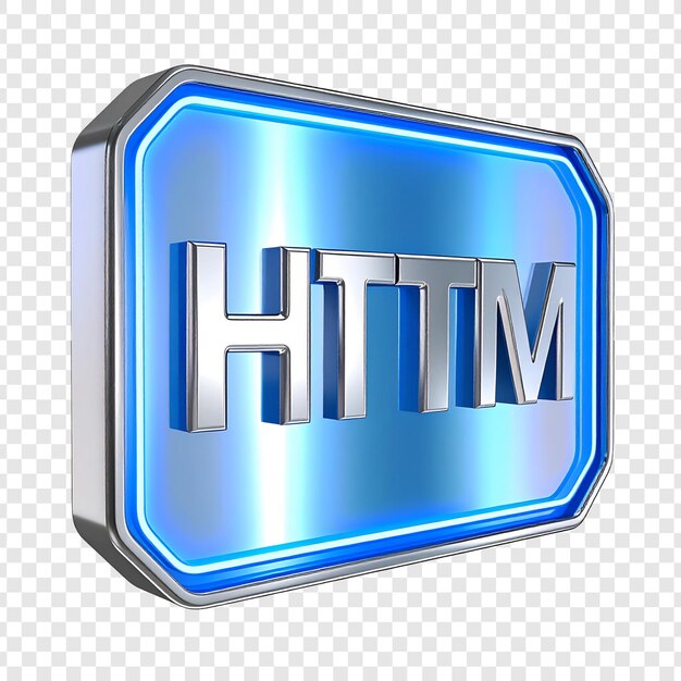 Blue illuminated html sign modern technology symbol