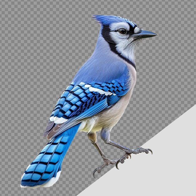 PSD blue jay bird png isolado em fundo transparente