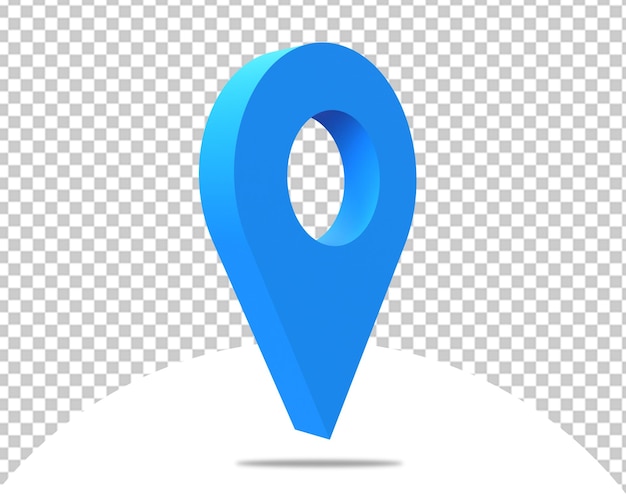 blue location 3d icon