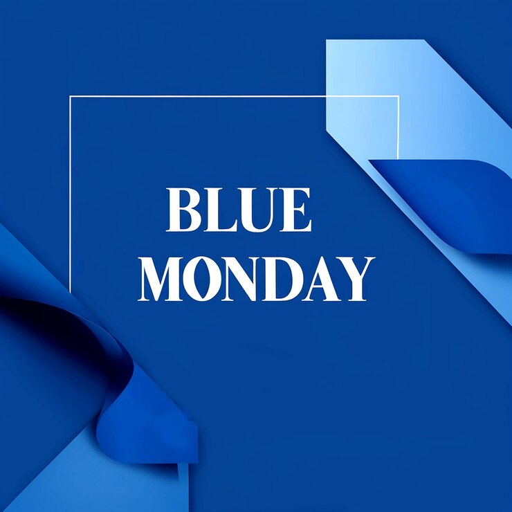 PSD blue monday plantilla de diseño de publicaciones de redes sociales de alta resolución aislada en un fondo transparente