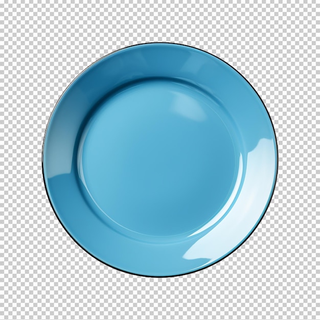 PSD a blue plate isolated on transparent background