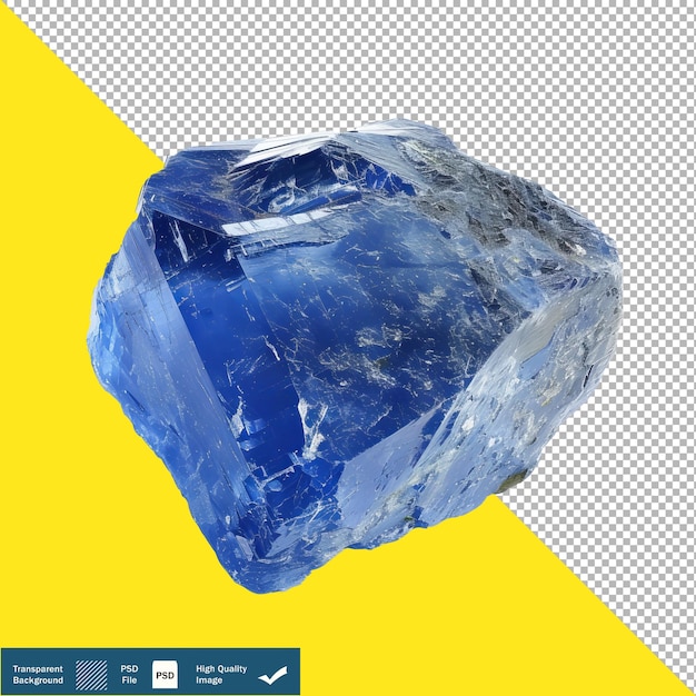 Blue Sapphire CloseUp Materiales crudos Minerales piedras preciosas Fondo transparente PNG PSD