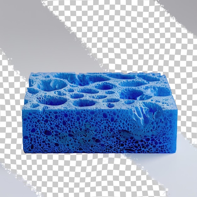 PSD a blue sponge with a blue cover that says  blue frosting